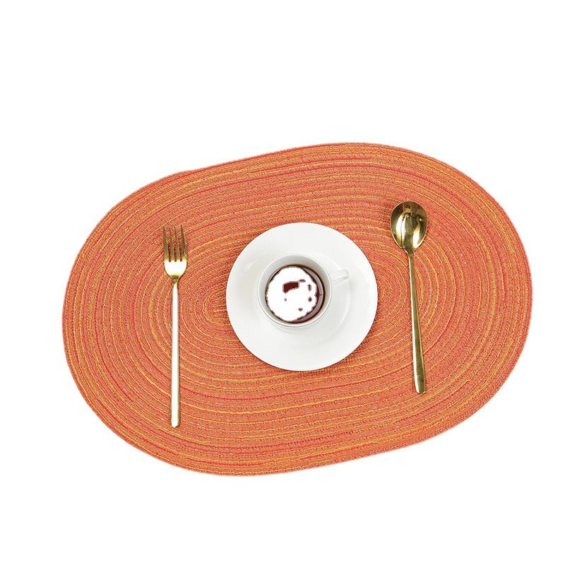 Wholesale Woven Potholder Creative Oval Cotton Yarn Table Mat